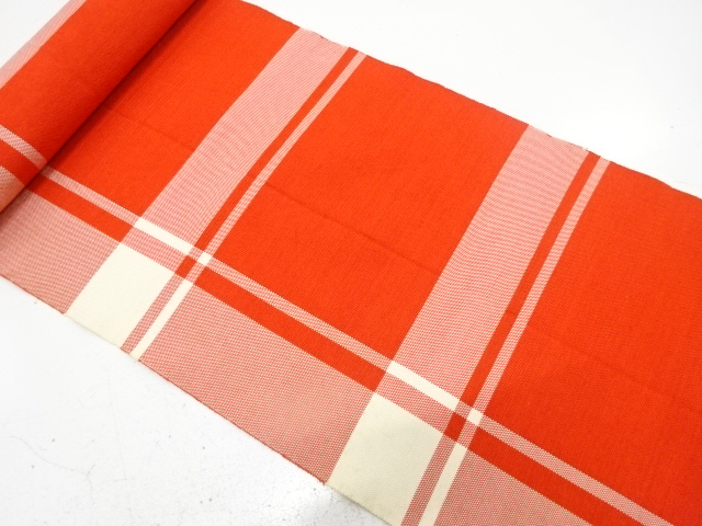 JAPANESE KIMONO / ANTIQUE BOLT FOR HASSUN OBI / WOVEN STRIPE